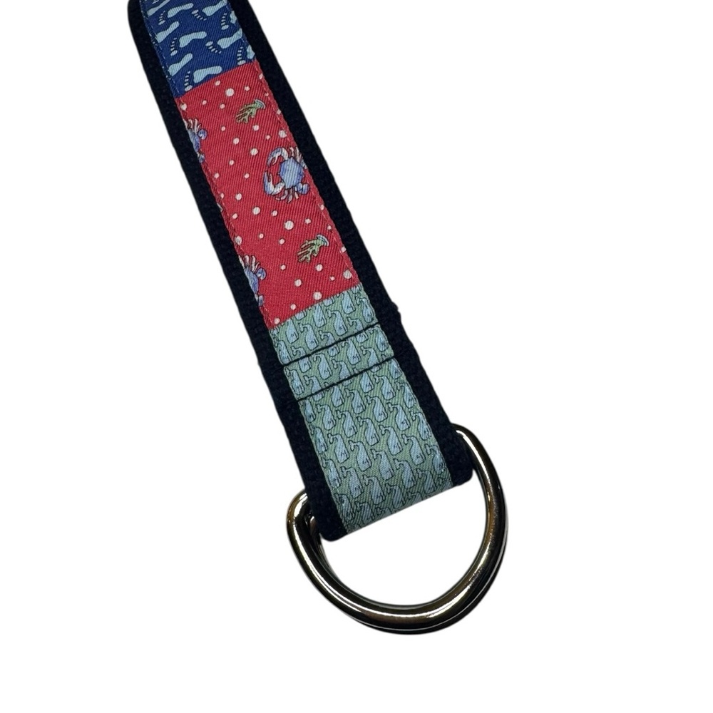 Vineyard Vines Kids‎ patchwork belt; navy canvas double loop buckle, size: XS - Picture 6 of 6